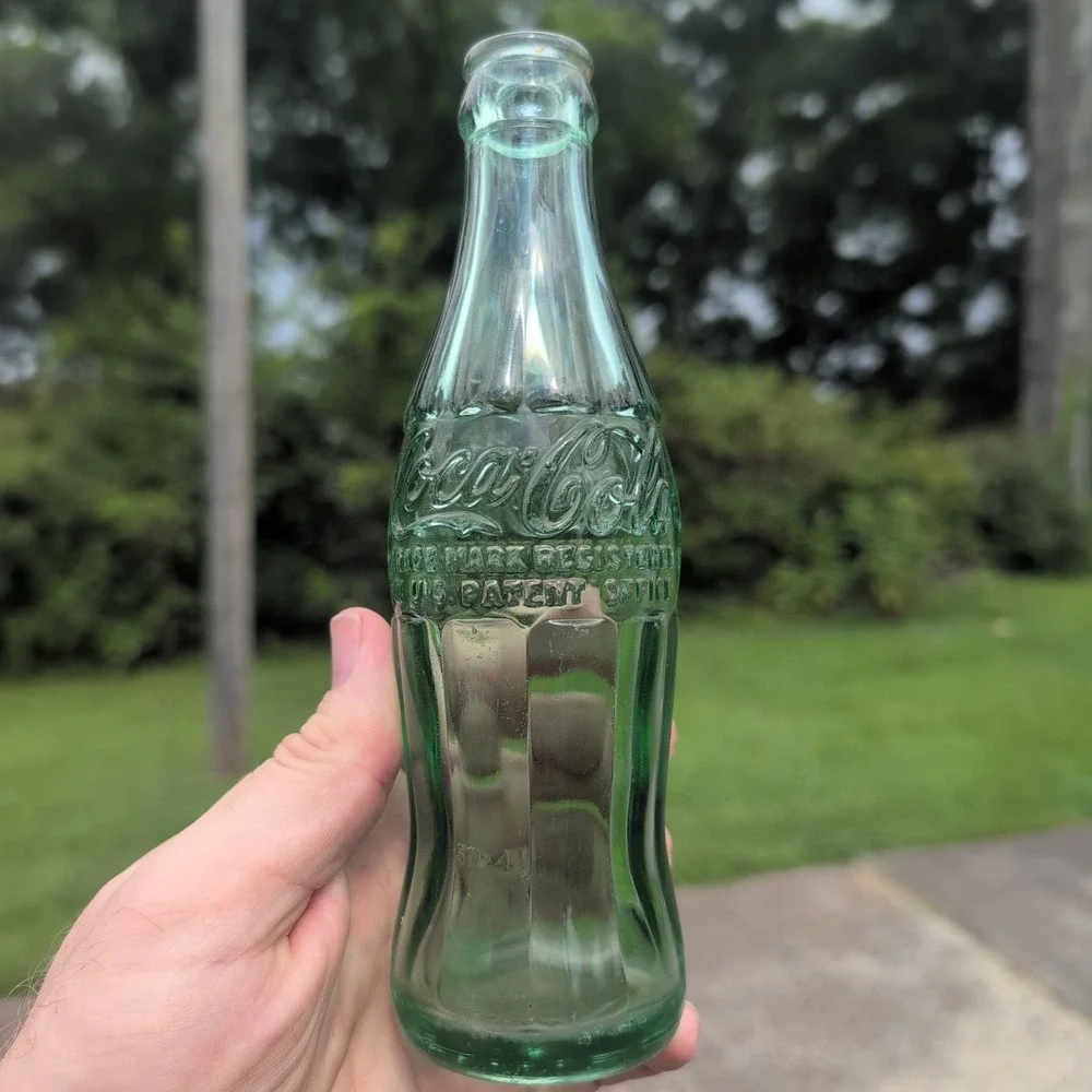 Vintage Coca-Cola Glass Bottle Birmingham Alabama Georgia Green Hobbleskirt VG+